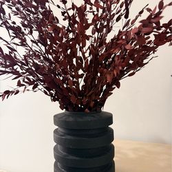 CB2 vase with target leaves