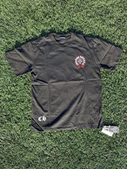 Chrome Hearts Men's Black Cross Patch Logo Graphic Crew Neck T-Shirt Size L