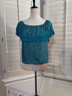 Rue21 teal floral top