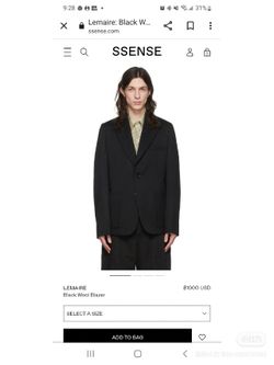 lemaire wool blazer