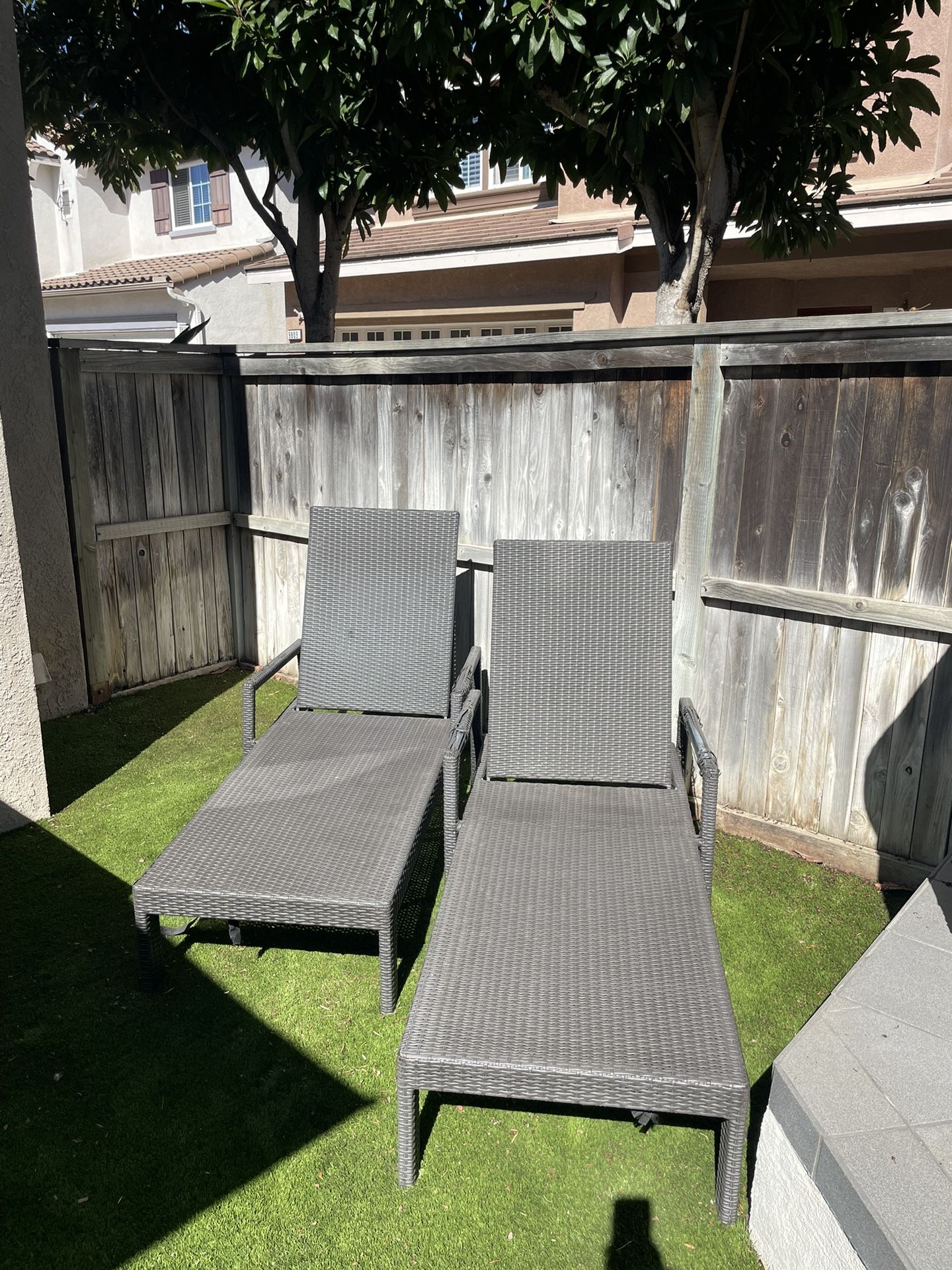 Outdoor Rattan Wicker Chaise Lounge Chair – Adjustable Reclining Patio Furniture