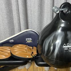 BOXING MMA GEAR INCLUDES AQUA TRAINING BAG, FOCUS MITTS, TARGET PAD