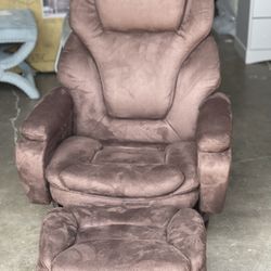 Brown Swivel Recliner