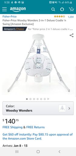 Fisher Price 2 in 1 Deluxe Cradle n Swing