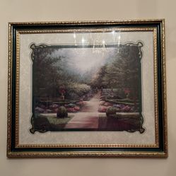 Pictured Framed Williamsburg Type Garden Picture 