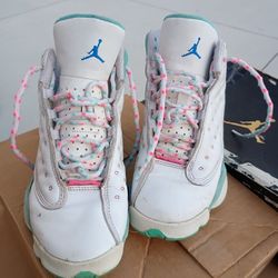 Air Jordan Retro 13 - "Soar Aurora Green"/White/Pink