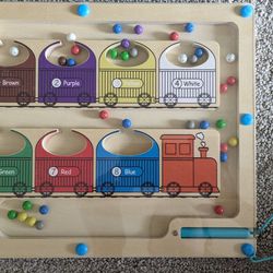 Brand New Magnetic Color and Number wooden maze Board