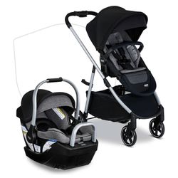  Britax Willow Grove SC Baby Travel System, Infant Car Seat and Stroller Combo with Alpine Base, ClickTight Technology, SafeWash, Pindot Onyx   Color: