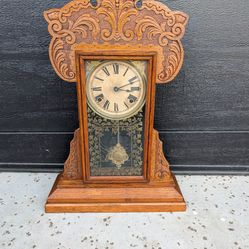 Vintage Antique Wm L Gilbert Capitol No. 45 23" Mantel Desk Parlor Clock
