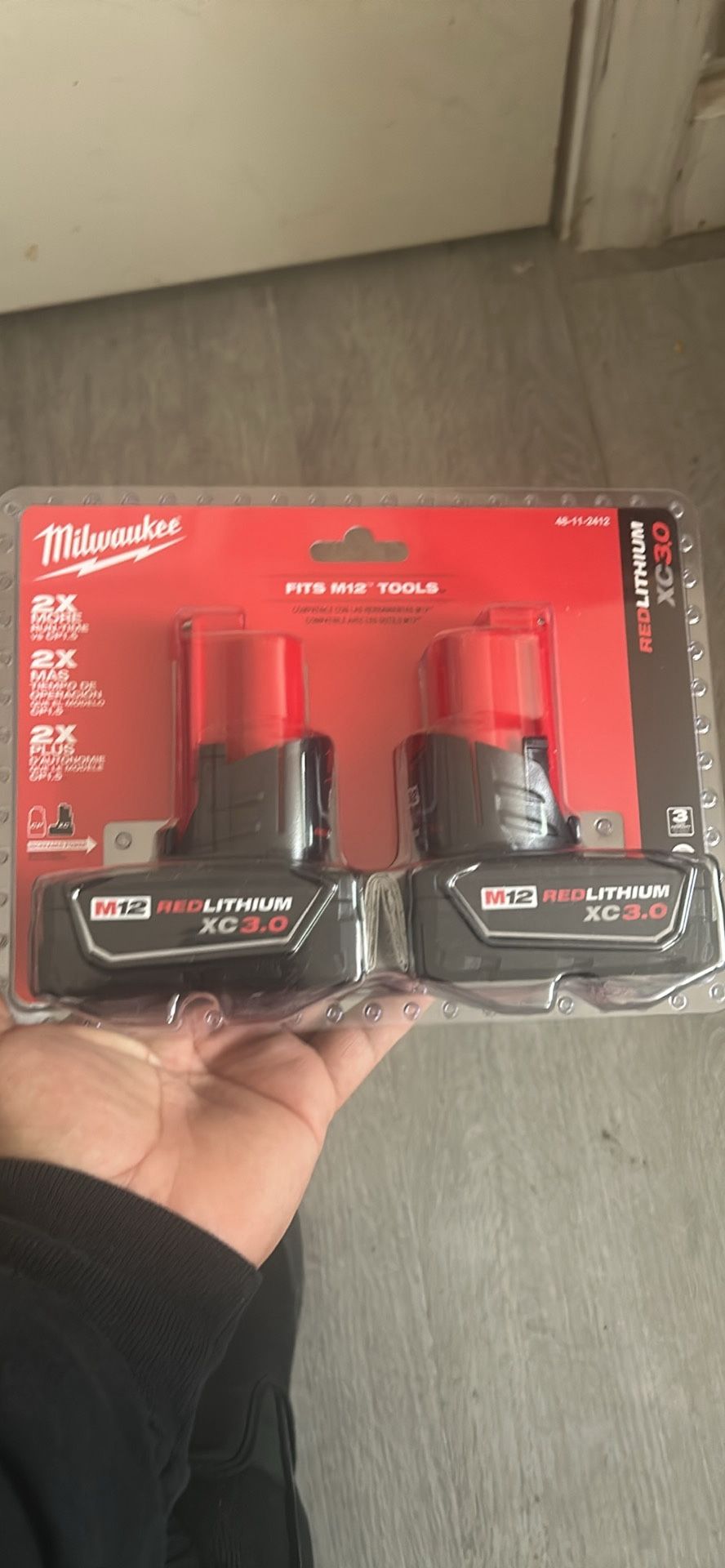 Milwaukee M12 2 Pack Of 3.0ah Battery’s