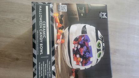 Ceramic Halloween Mummy Candy bowl