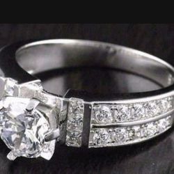 WEEKEND SALE !!!!!Solid 925 Sterling Silver Engagement Wedding Ring