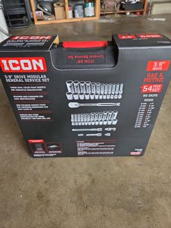 ICON 3/8" Drive 54-Piece SAE & Metric Socket Set