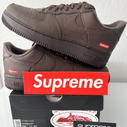 Nike Air Force 1 Low x Supreme Baroque Brown  Men's Size 9.5