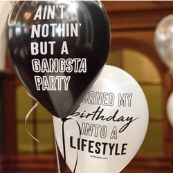 Gansta Party Birthday Balloons (12-pack) Party Decorations 