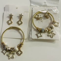 14k plated adjustable charm bracelet