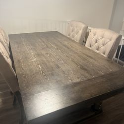 Solid Wood Dining Table Set