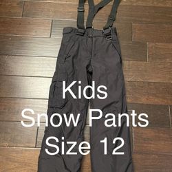 Kids Black Snow Pants size 12