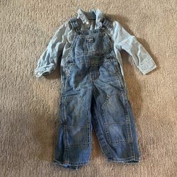 Toddler denim overalls size 18 mo