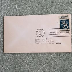 1967 First Day Of Issue Cover 5 Cents, 50Th Anniversary Of Finland’s Independence #1334