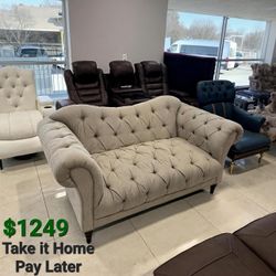 St. Claire Beige Loveseat
