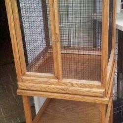 Vintage Wood Bird Cage 