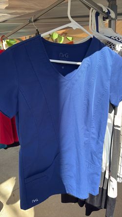 NRG by Barco Scrub Top Navy Blue SMALL