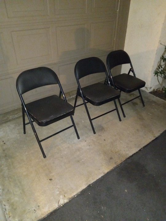3 Folding Chairs