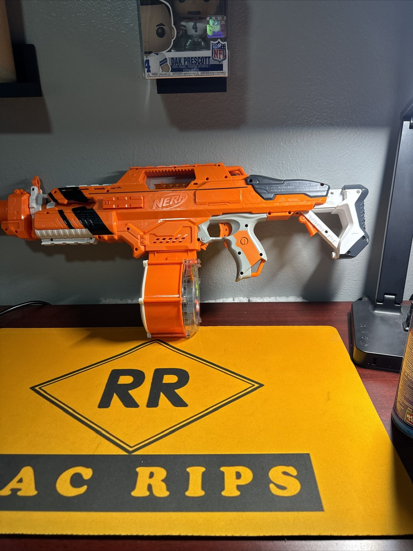 NERF N-strike Elite Accustrike Stratohawk - Orange Motorized With Drum And Dart