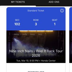 Nine Inch Nails Tuesday March 10th