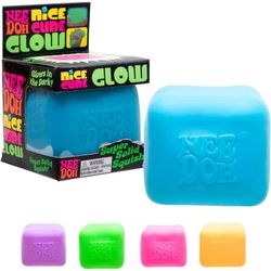 NeeDoh Nice Cube PINK OR BLUE Glow In The Dark BRAND NEW