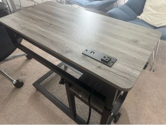 Rolling computer desk.