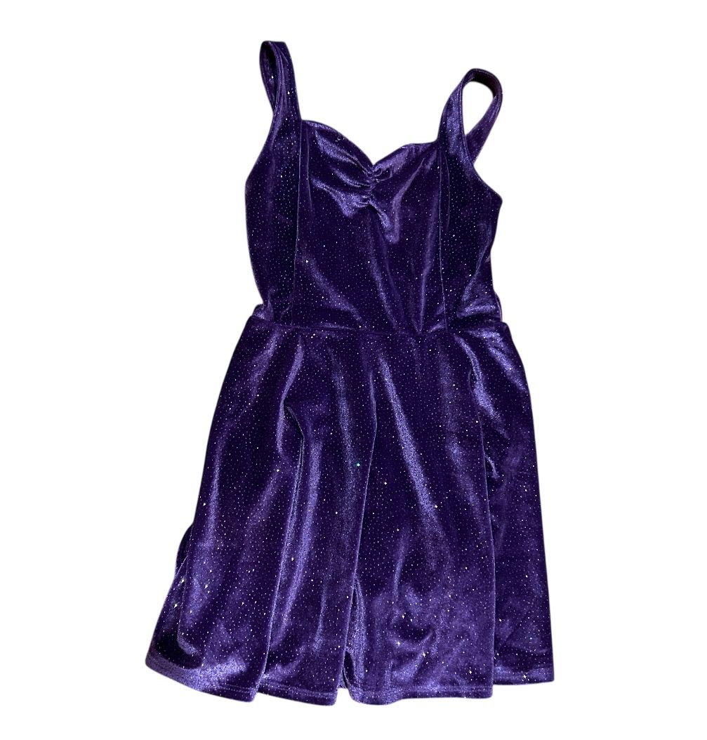 Sugar Jade Little Girl’s Velour Fit Flare Purple Sweetheart Dress NWT Size 8