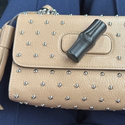 Gucci Miss Bamboo Studded Small Crossbody Black Leather Chain Strap Shoulder Bag