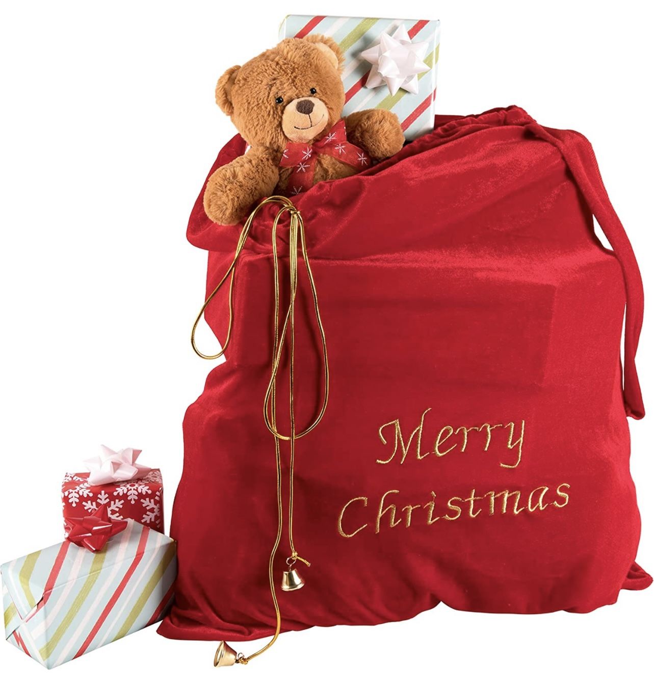 Large Christmas Santa Claus Gift Sack Merry Christmas