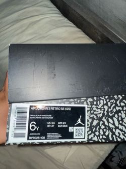 Jordan 3 Size 6Y/7.5W $50 OBO