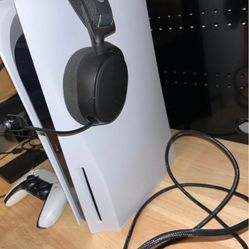 Ps5 With Two Black Controllers And Games Only