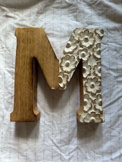 Decorative Wooden “M”
