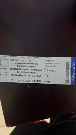 Blue Man Group ticket