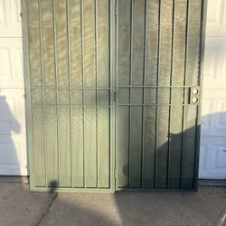 Green Double Metal Security Screen Door 