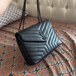 Saint Laurent Loulou Medium YSL Shoulder Bag in Quilted Leather