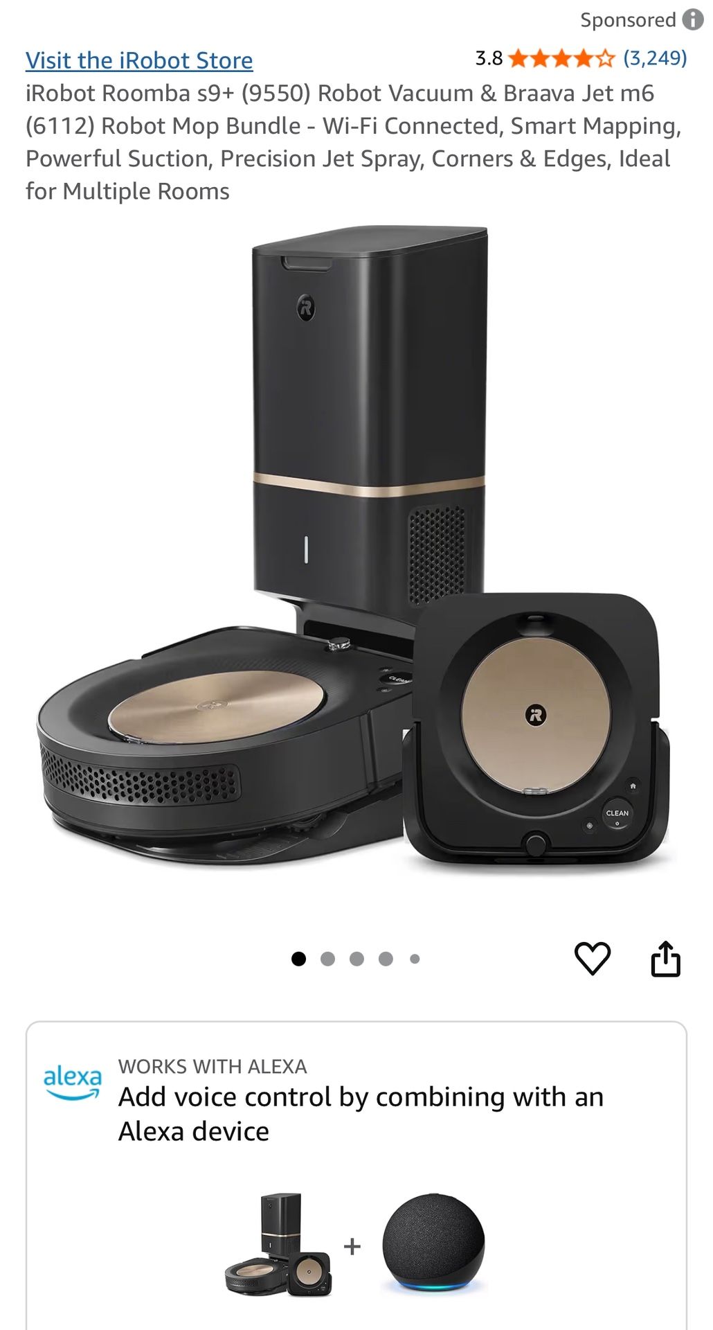 iRobot Roomba s9+ & Braava Jet m6 Mop Bundle
