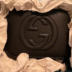 Gucci Soho Disco Black Leather Crossbody Shoulder Bag • Gucci box • Authentic • Carried 3x
