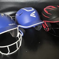  Lot Of 3 Baseball/Softball Helmets