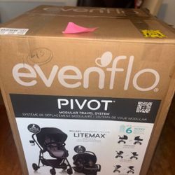 Evenflo Pivot 6-Modes Travel System with LiteMax Infant Car Seat