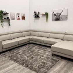 Leather Sectional Couch - Free Delivery 