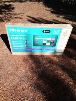 -FIRM PRICE NON-NEGOTIABLE- New 58 In. Hisense 4k Roku Smart TV W/Remote
