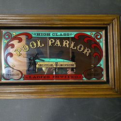 Mirrored Sign Pool Table