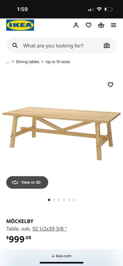 8ft Oak Dining Table