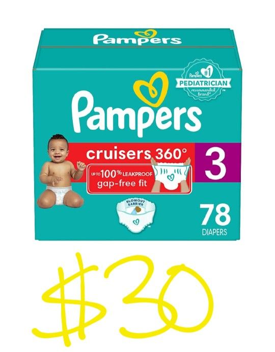 Pampers Size 3 78 Count $30